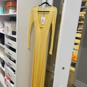 Elegant Yellow Maxi Dress